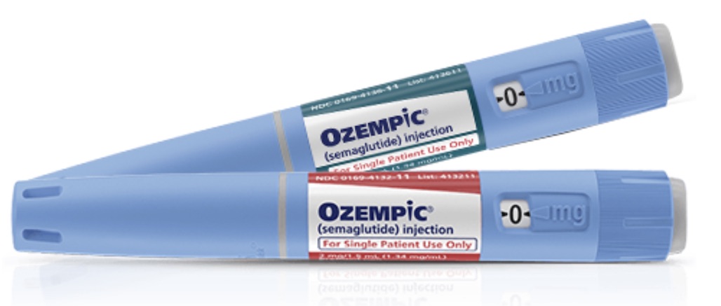 Ozempic pens, 2 different doses of 0.25mg and 1.0mg, for people with type 2 diabetes