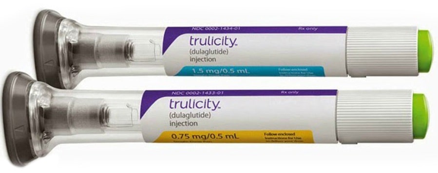 Trulicity pens, 2 different doses of 0.75mg and 1.5mg, for people with type 2 diabetes