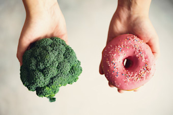 food choices- broccoli or donuts