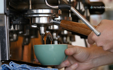Coffee being made on a machine