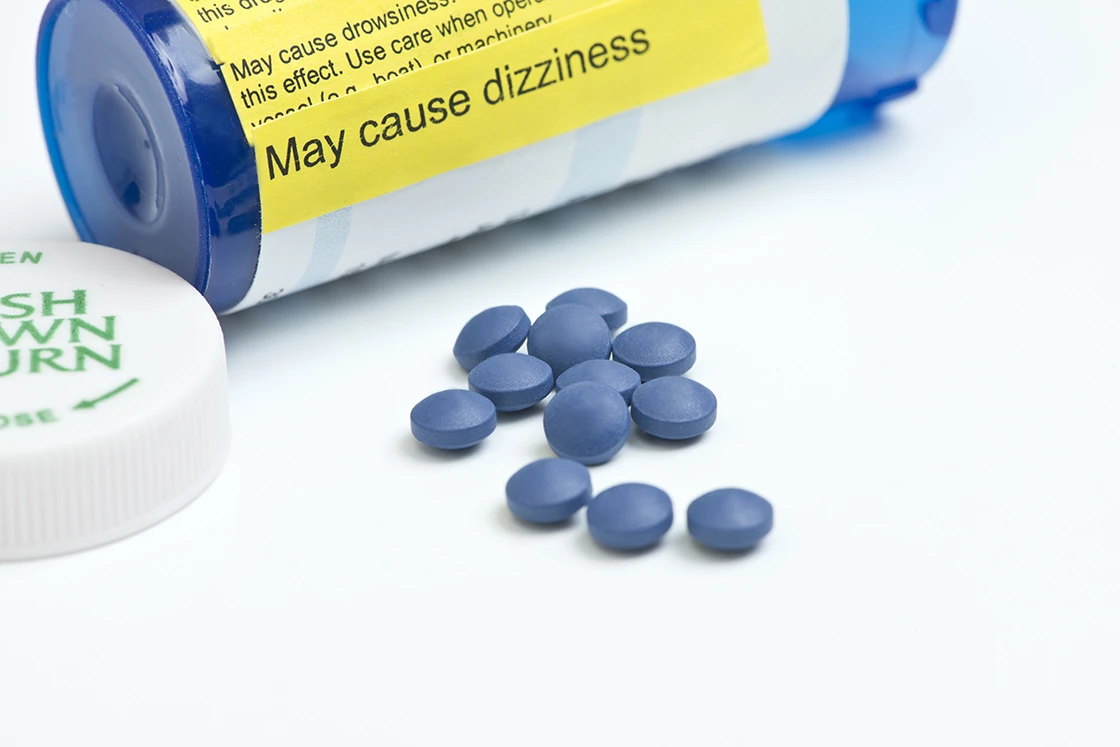 Blue prescription pills