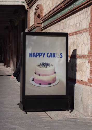 Happy Cakes Urban Ad Mockup