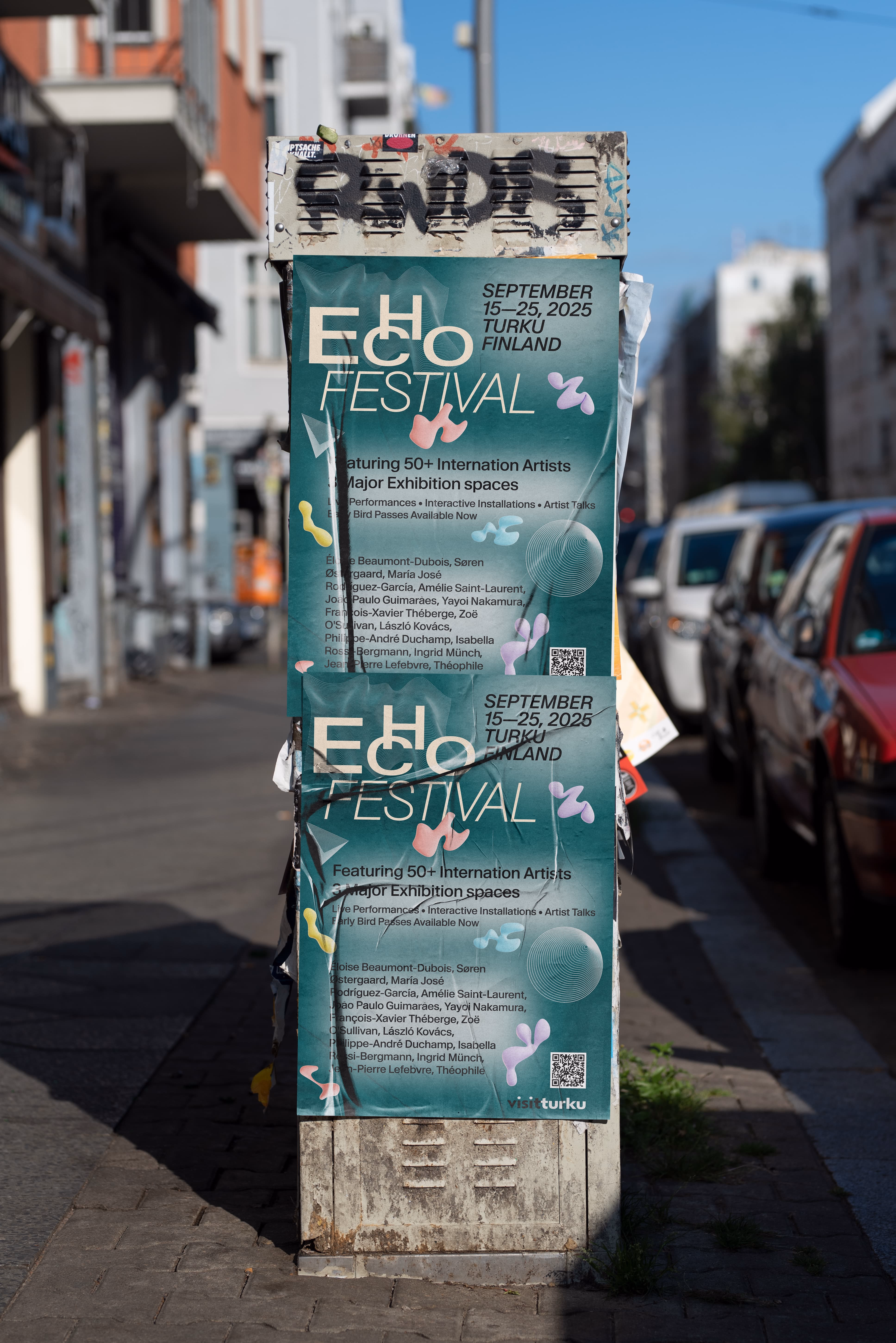 Kansikuva työlle Echo-festivaalijuliste — katukulumaa Photoshopilla