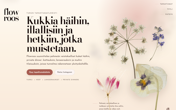 Flowroos Hero — Desktop