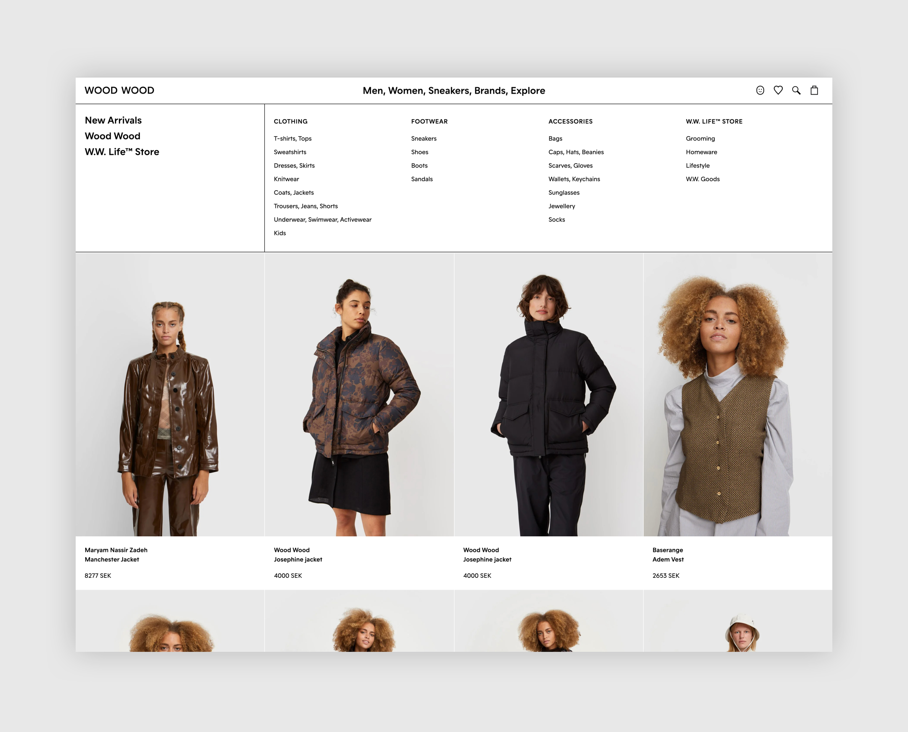 Wood Wood - Desktop Navigation