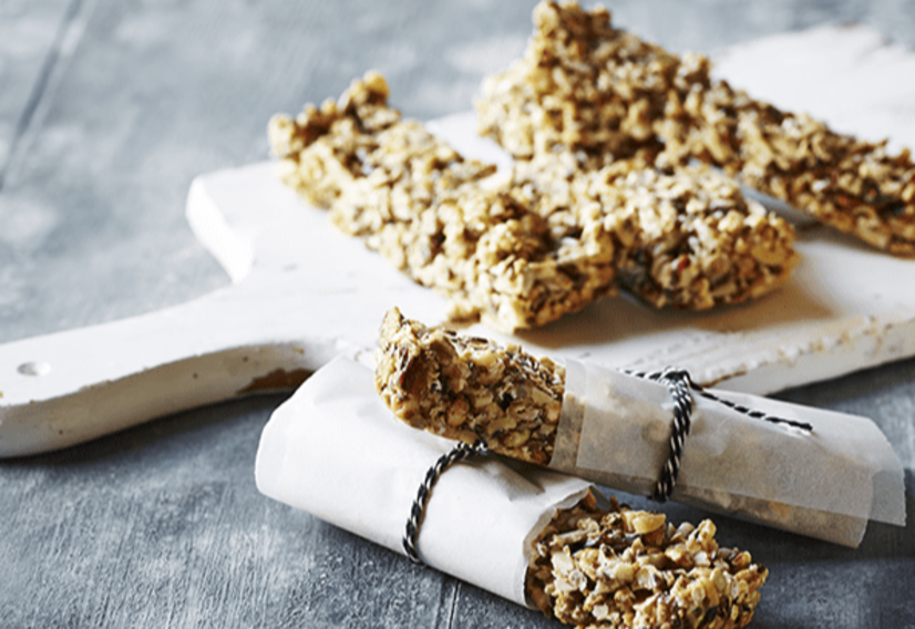 Muslibar med poppede rugkerner