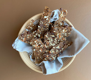 Sprøde rugsnacks med chokolade - Kornets hus (September)