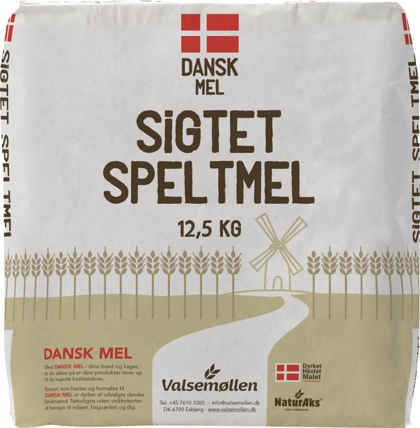 3612504 Sigtet Speltmel NaturAks, Dansk 12,5kg