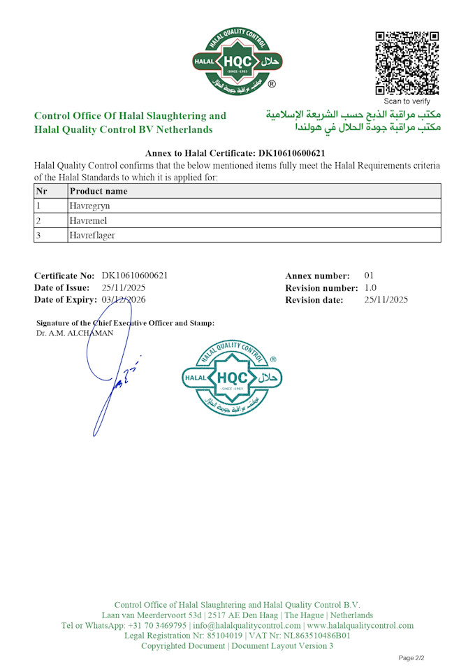 Halal certifikat side 2 af 2