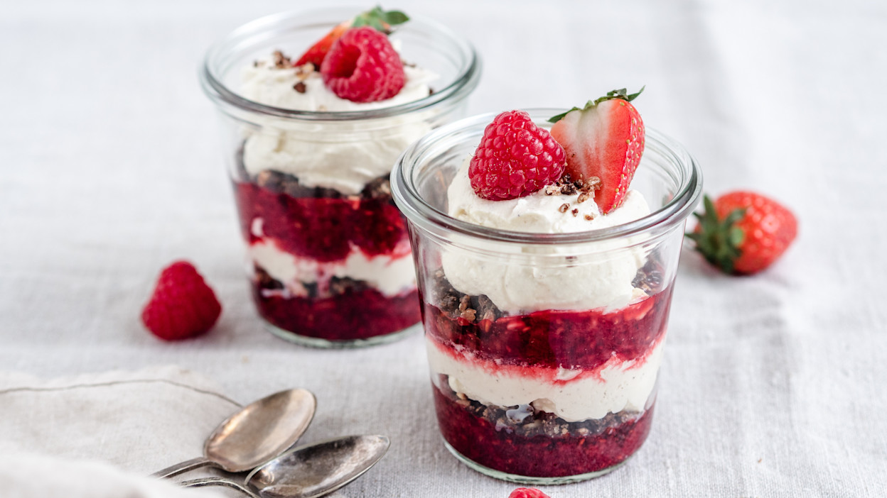 Trifli med rugbrødscrunch