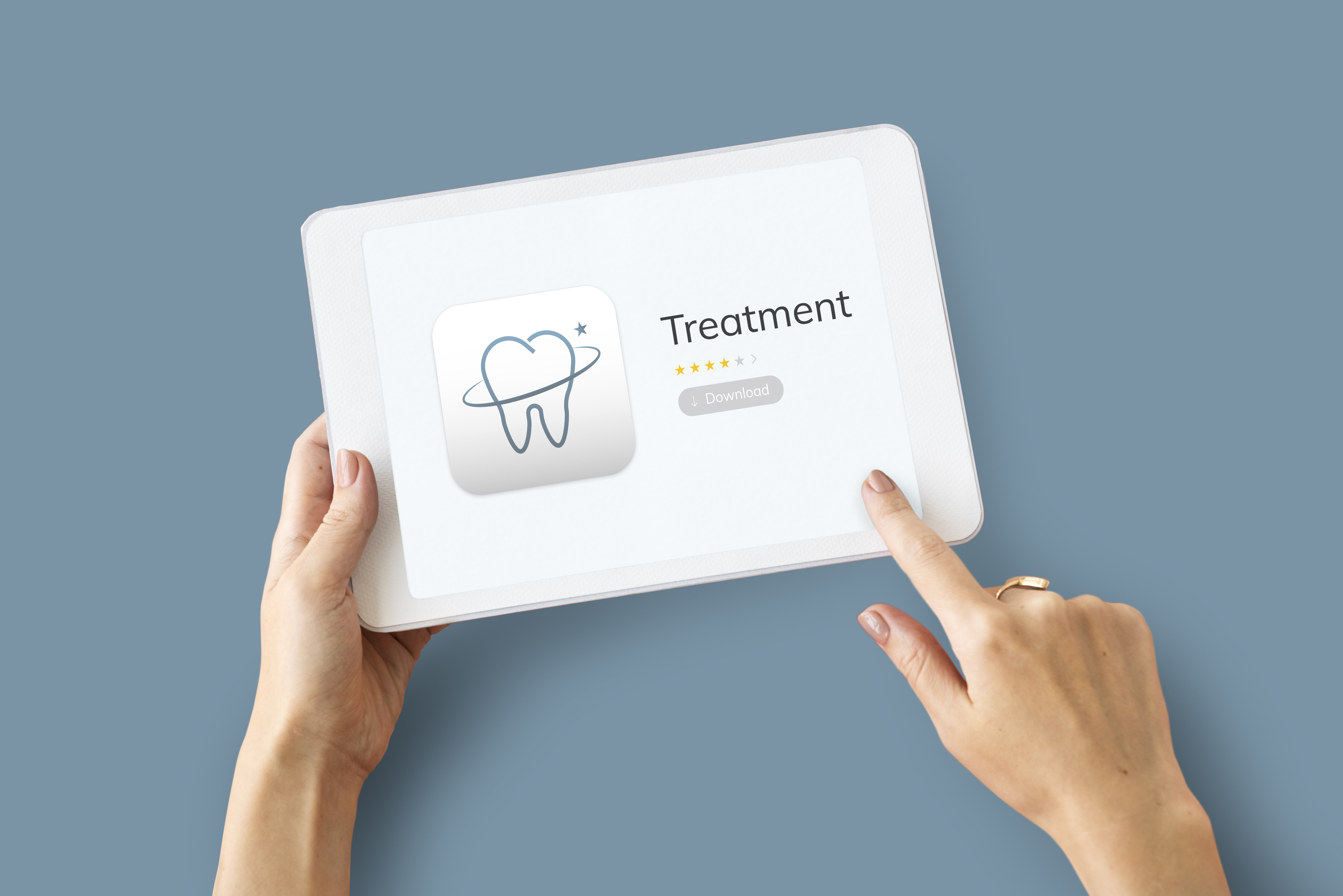 illustration-dental-care-application-digital-tablet