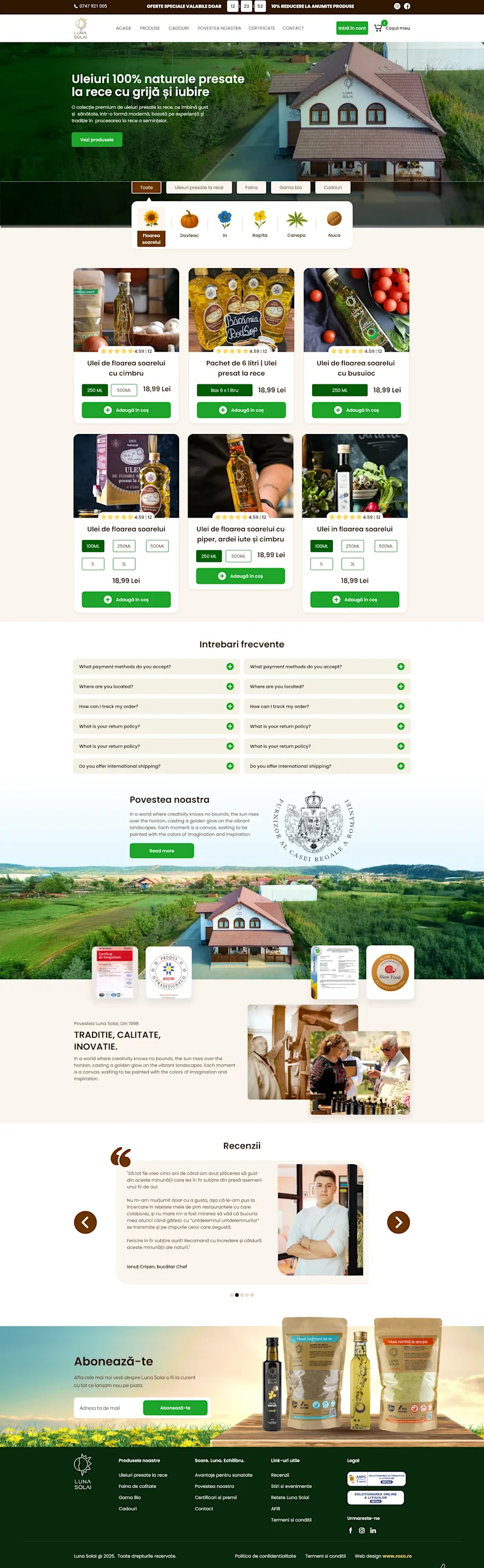 Luna Solai website design