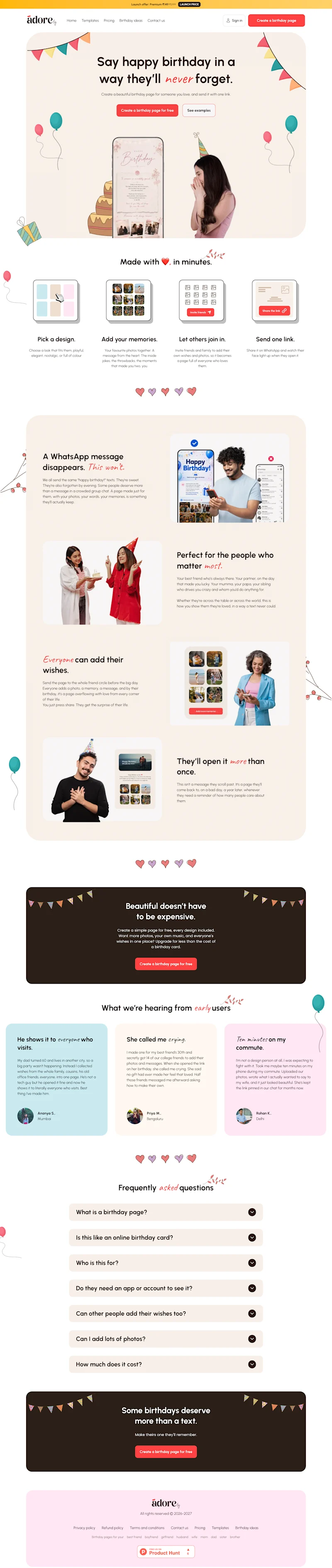 adorely homepage