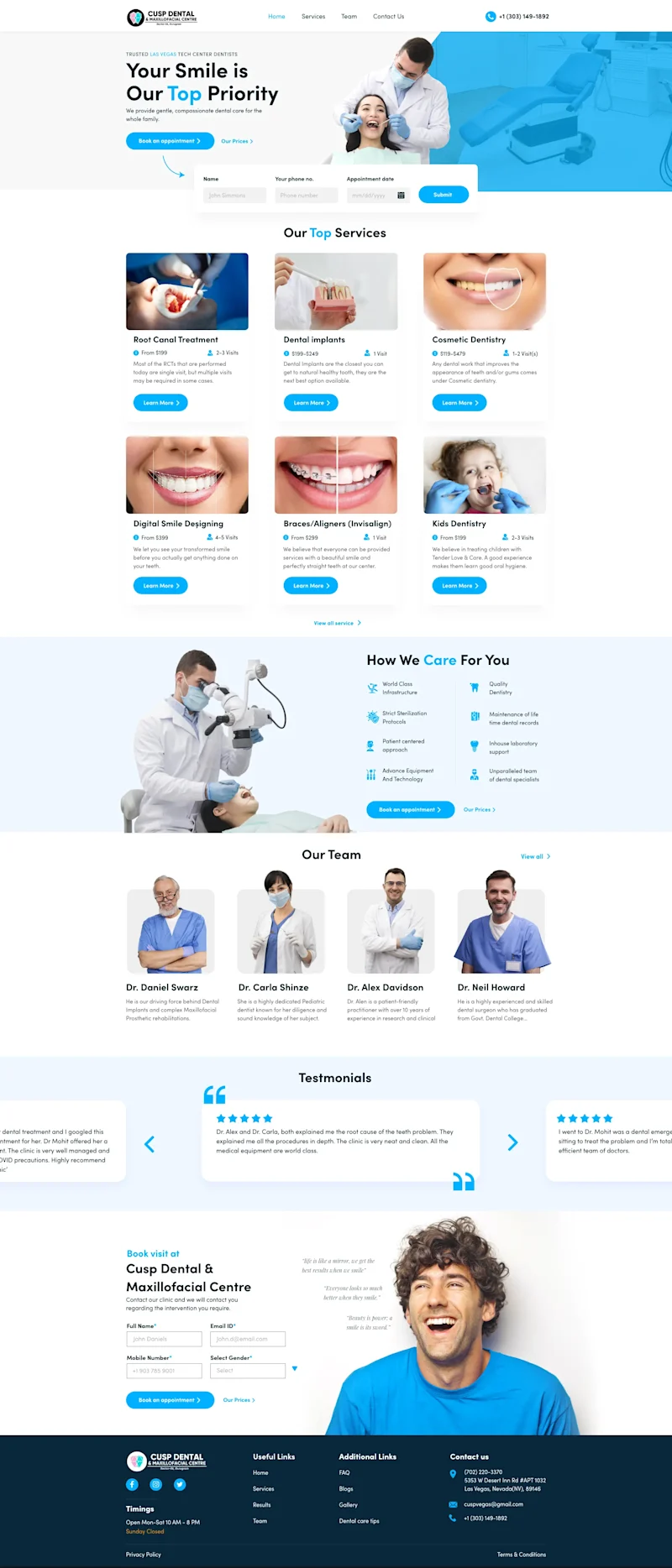 Dentist website design