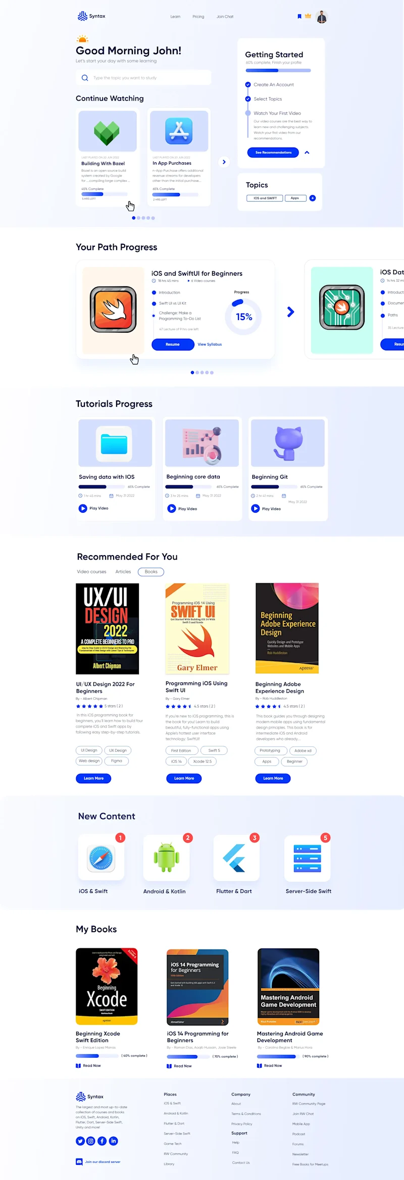Education website design