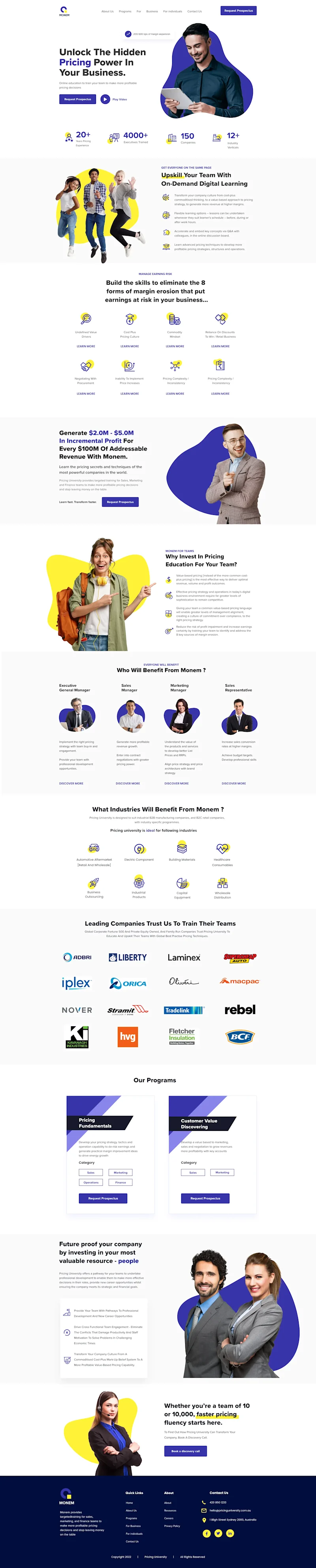 University website design