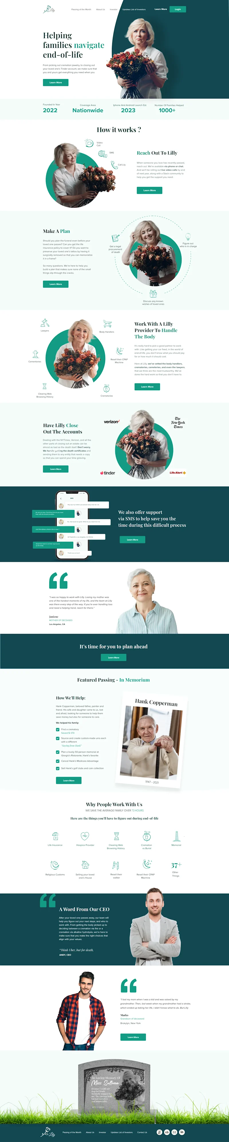 Lilly website design