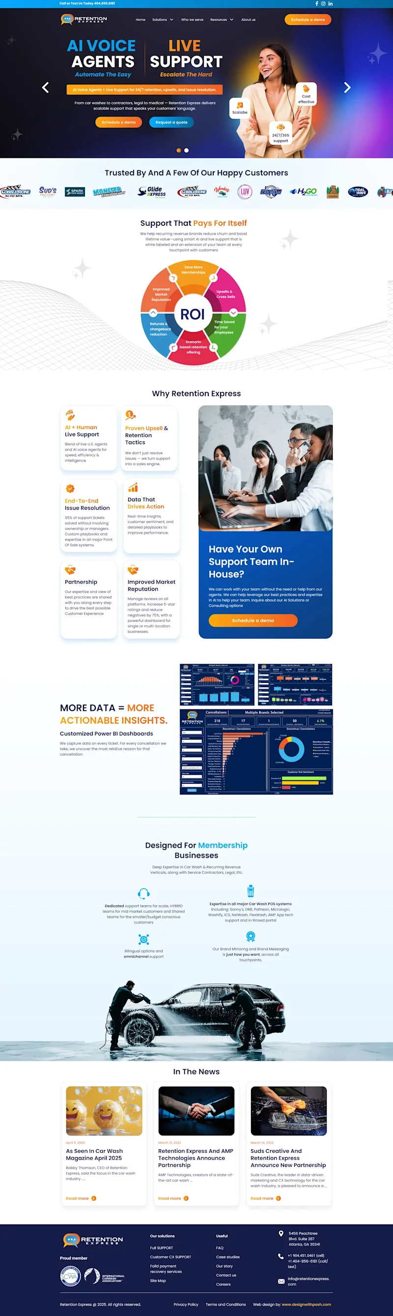 Retention Express website design