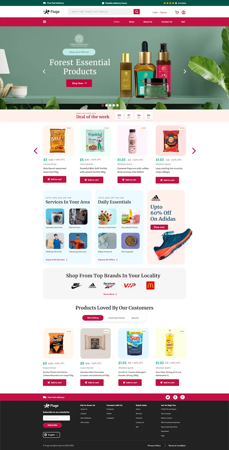 E-commerce website design