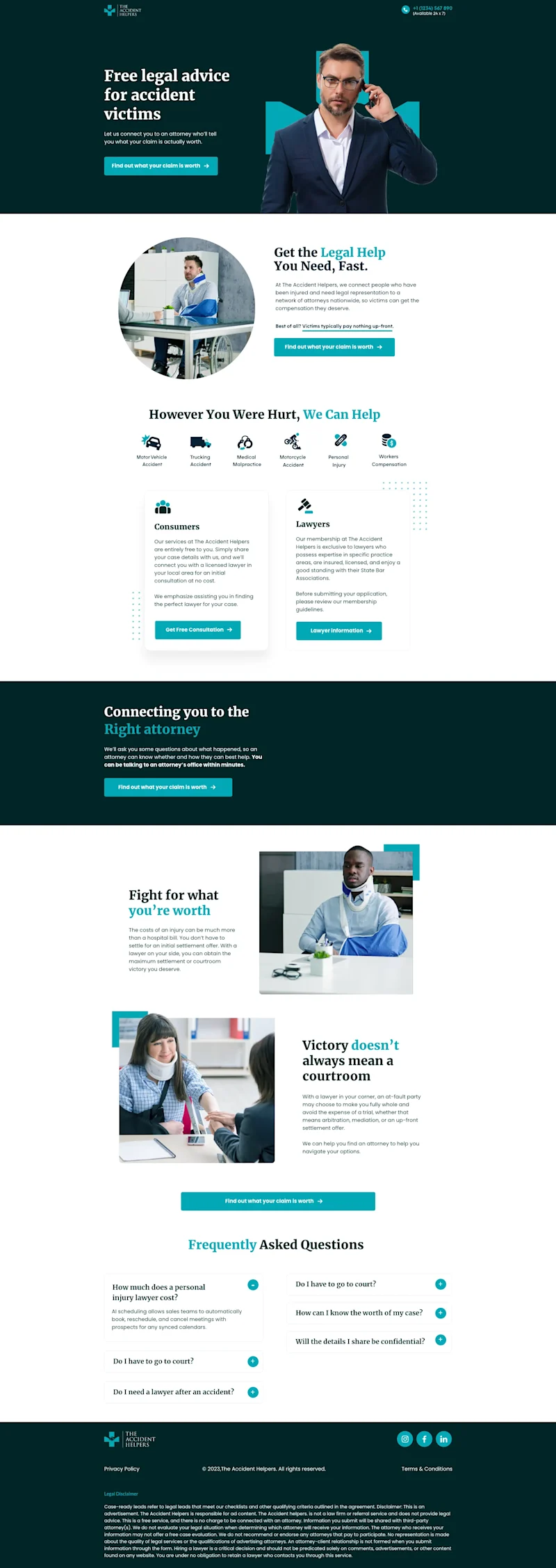 TAH website design