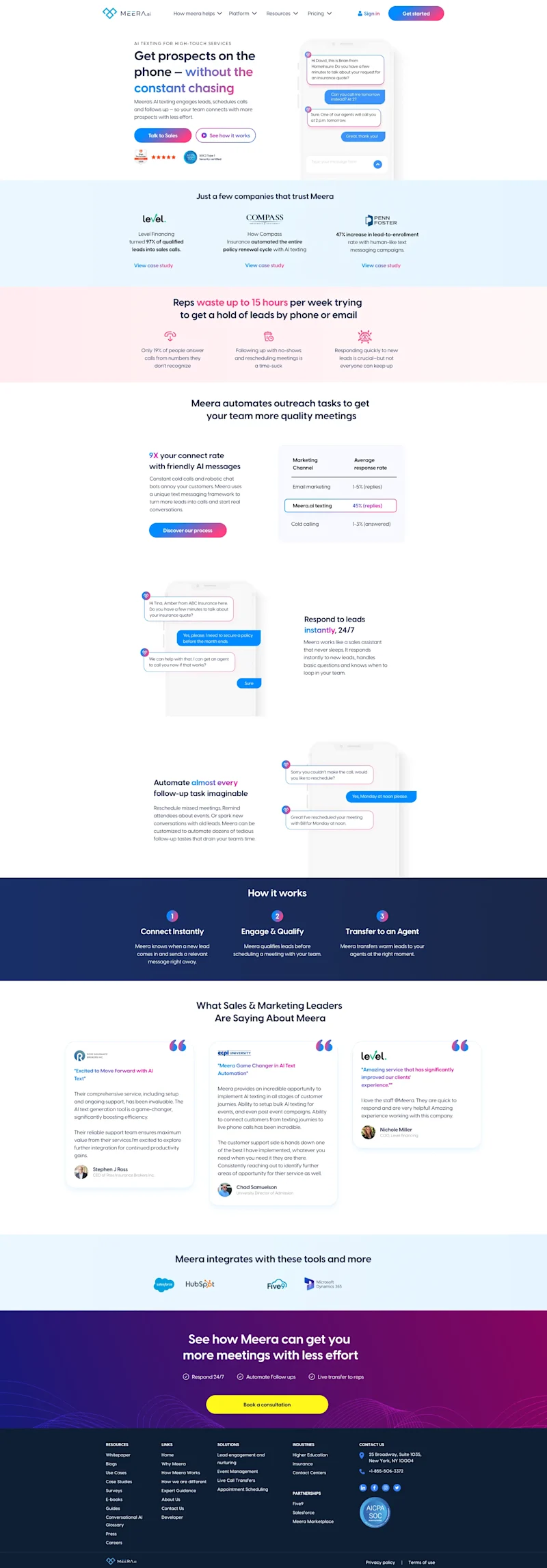 Meera website design