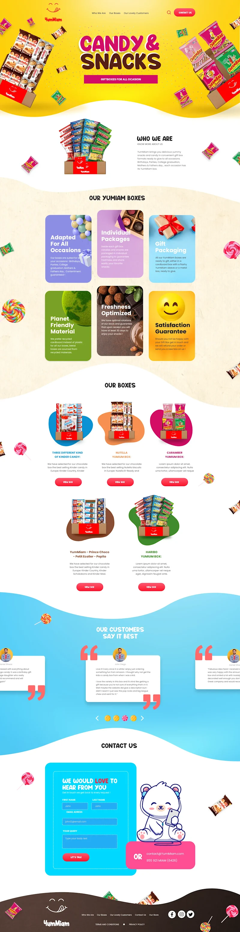 Candy website design