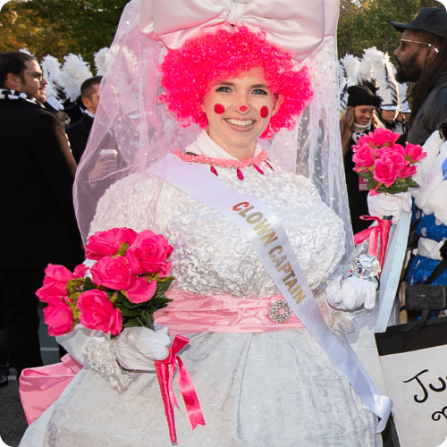clowns thumb wedding