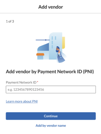 add vendor by PNI screen 1