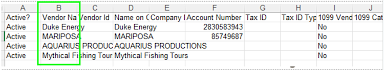 P & I add vendor 1 and 5