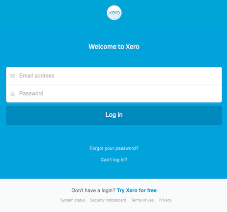 Xero login