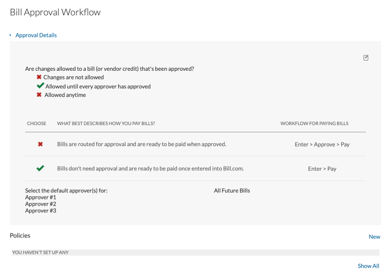 Manage Approval Workflow And Policies – Support