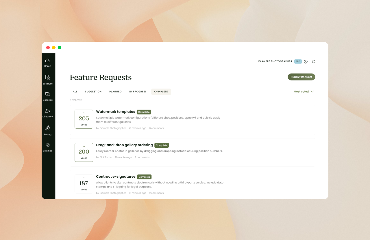 Claude generated feature requests index