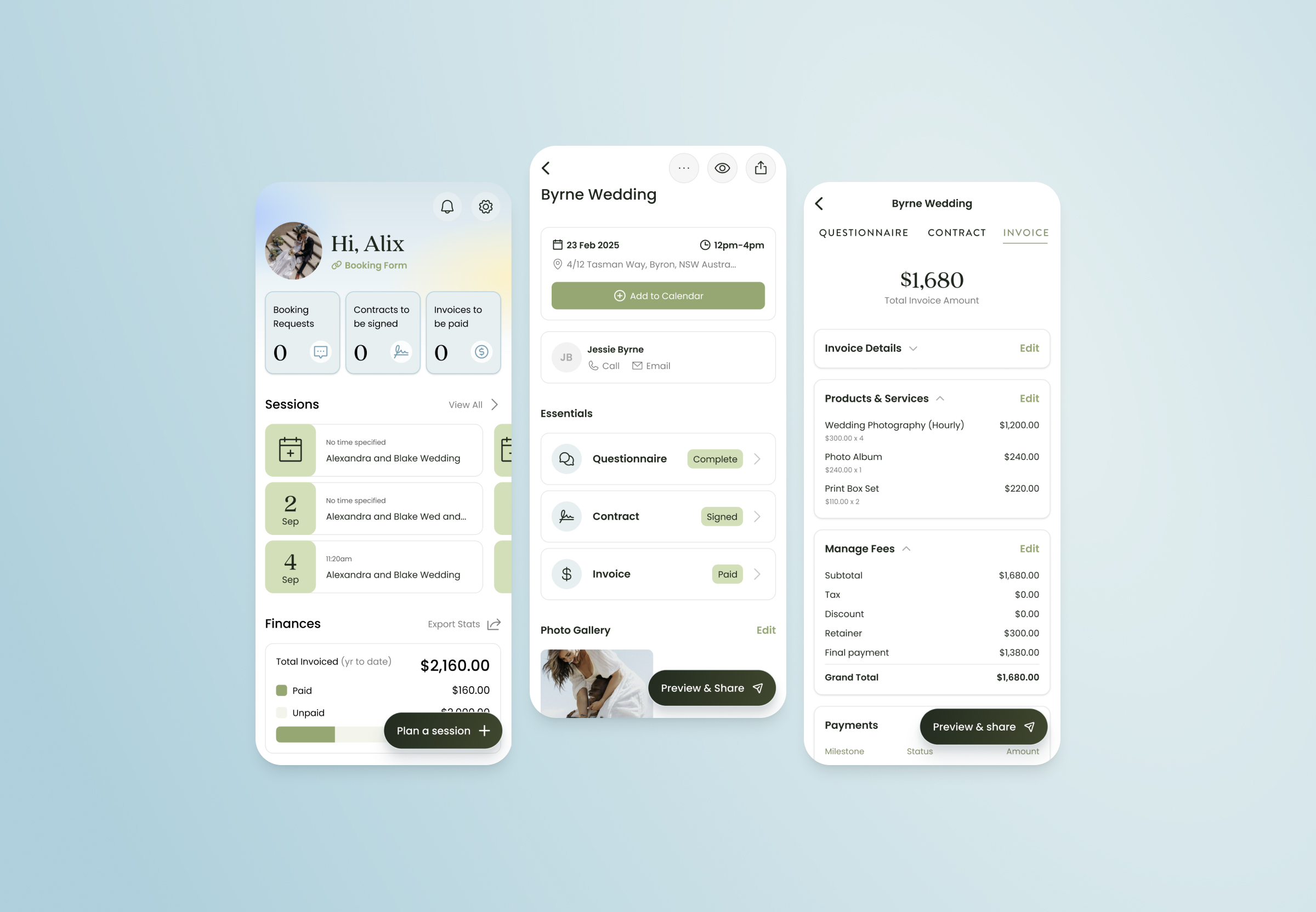 Unscripted's new business UI.