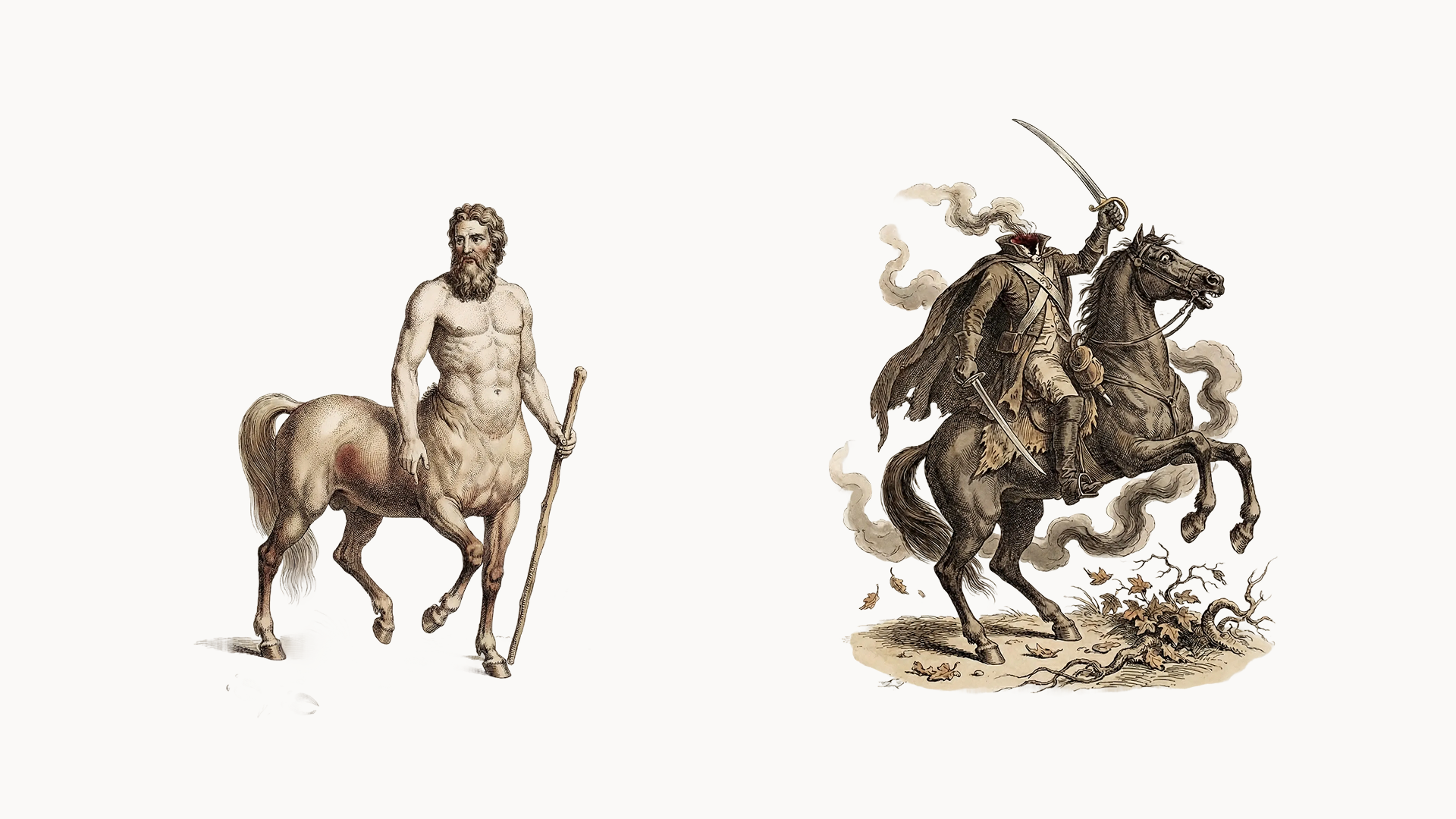 The centaur versus the headless horseman