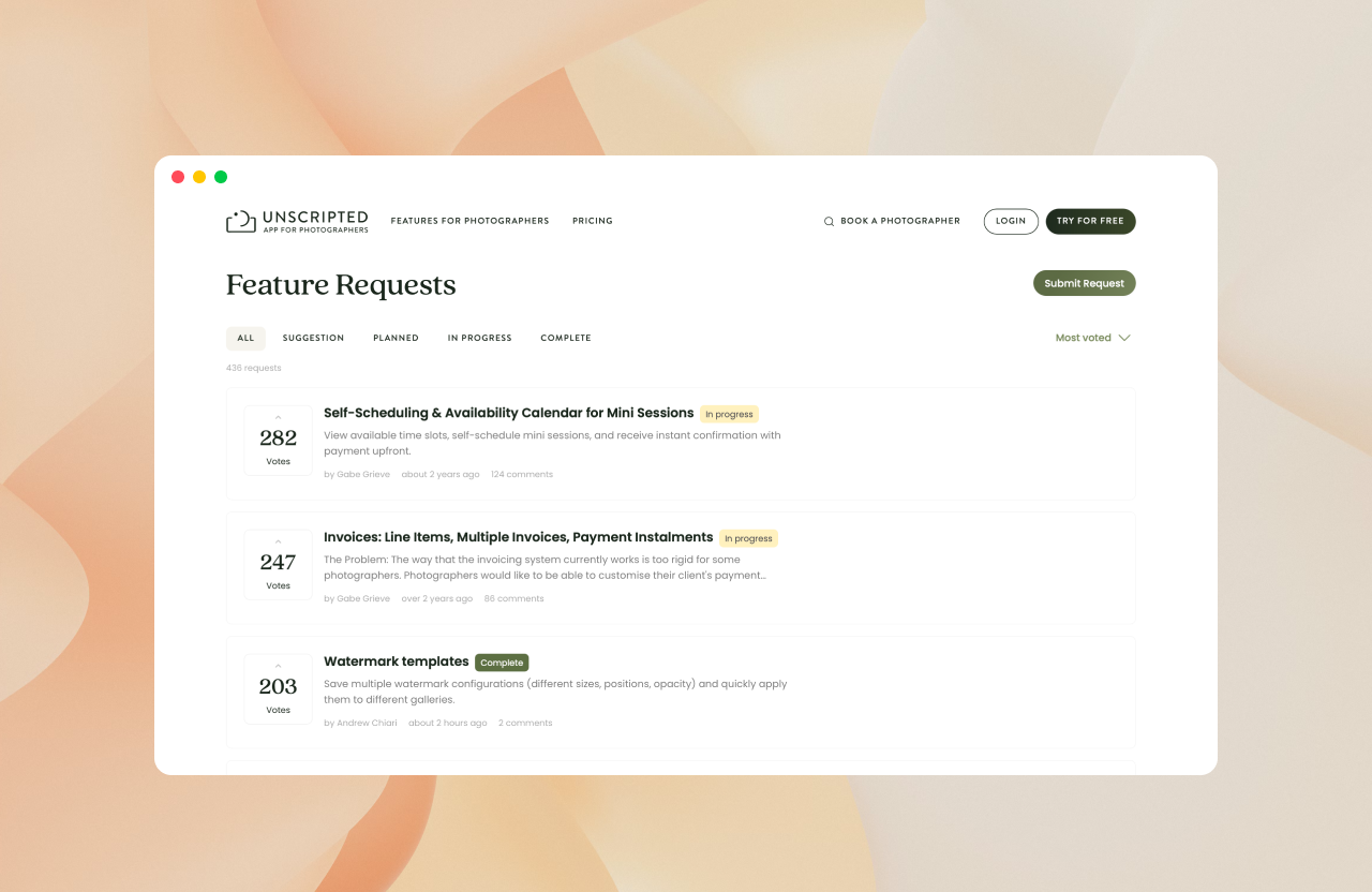Feature requests after migration