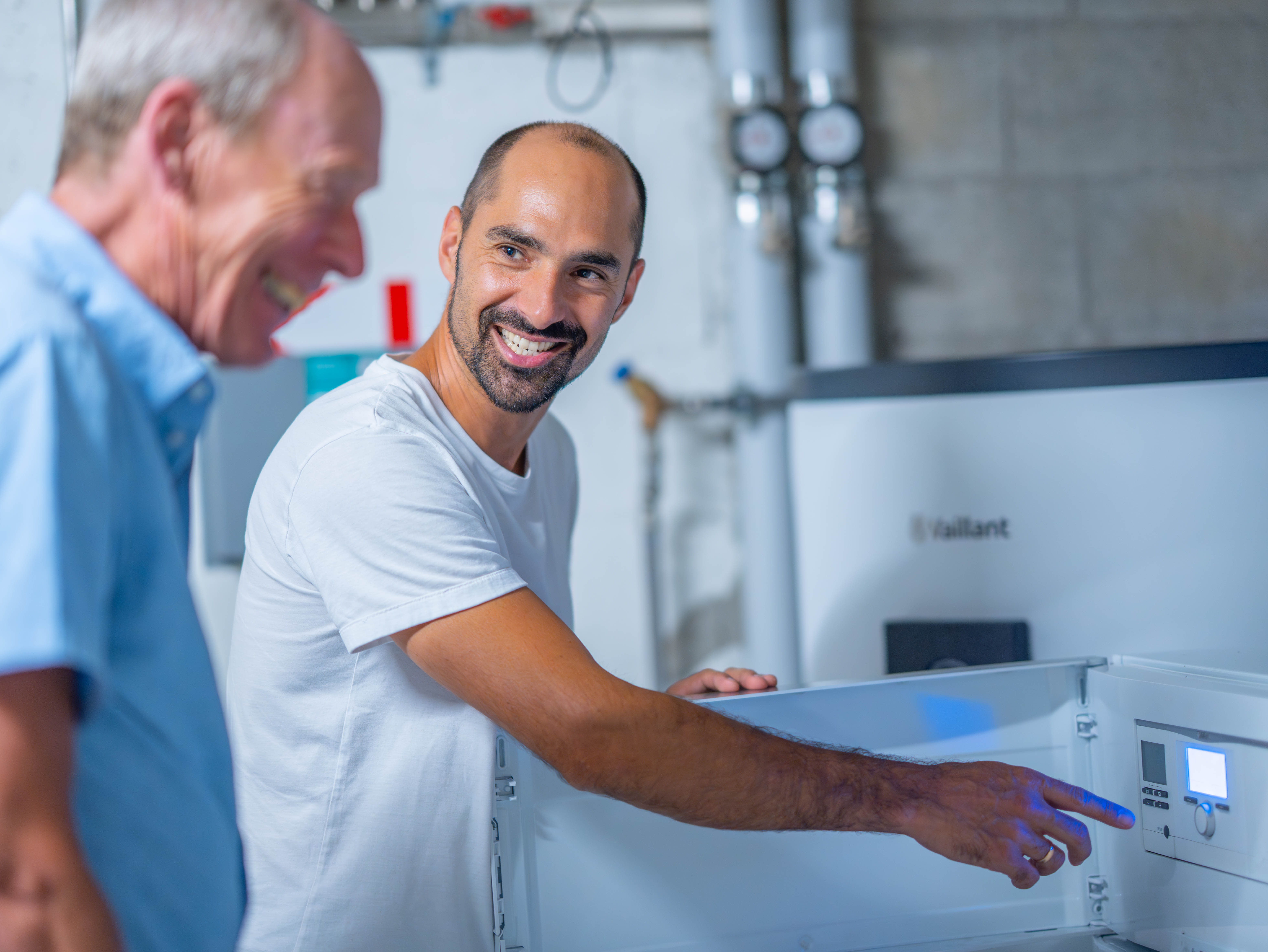 Christian Trachsel e Jérémy Dupuy parlano degli eccellenti risultati della pompa di calore. 