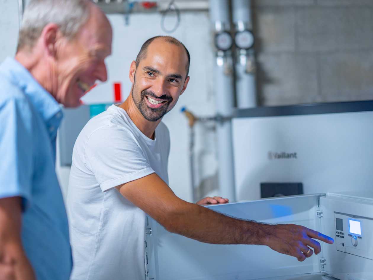 Christian Trachsel e Jérémy Dupuy parlano degli eccellenti risultati della pompa di calore.