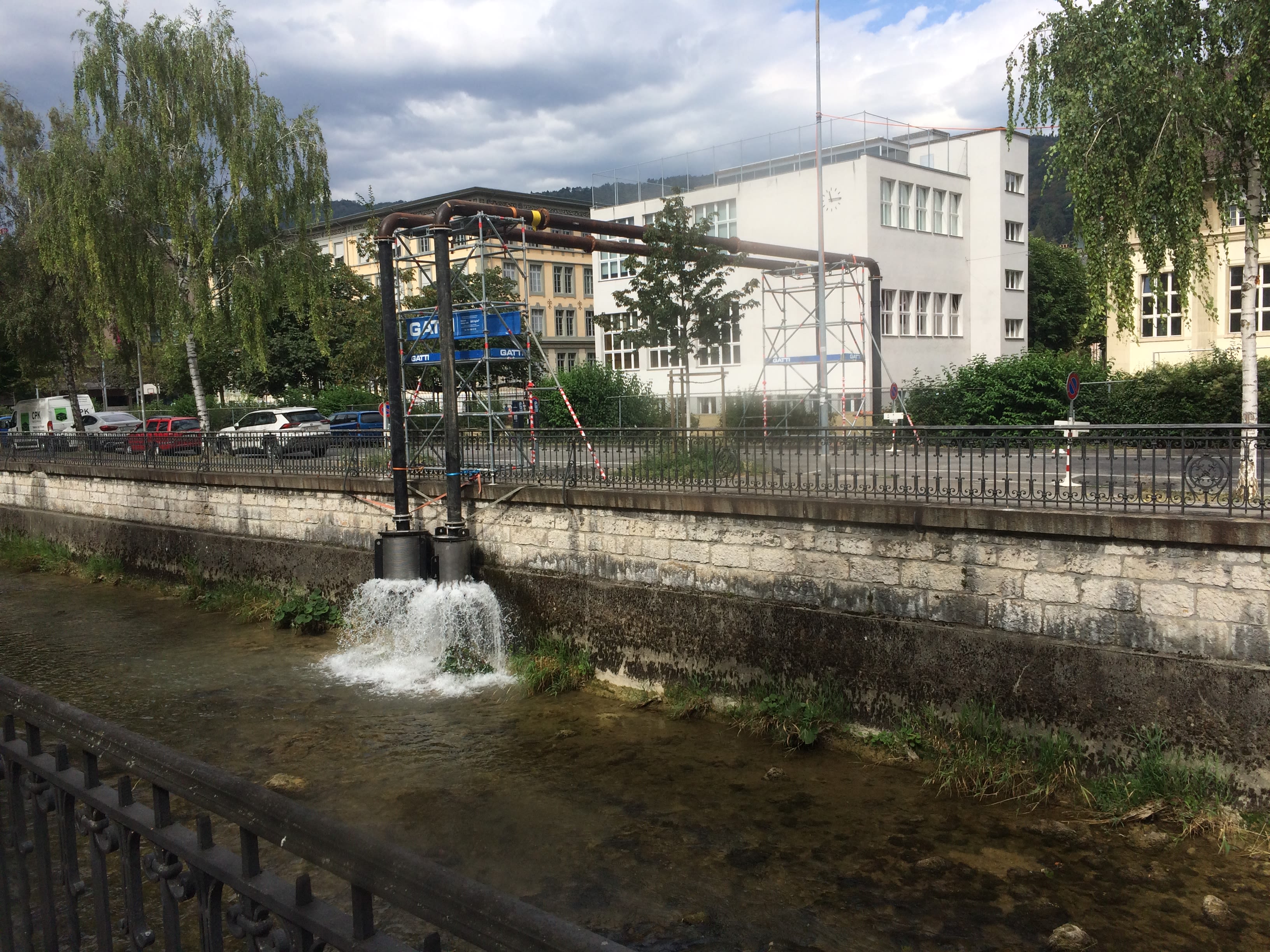 Une installation d’exploitation des eaux souterraines dans la ville de Bienne 