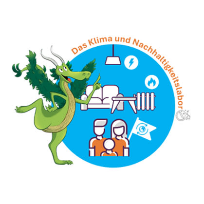 Logo des Labors für Klima und Nachhaltigkeit der Stadt Freiburg.