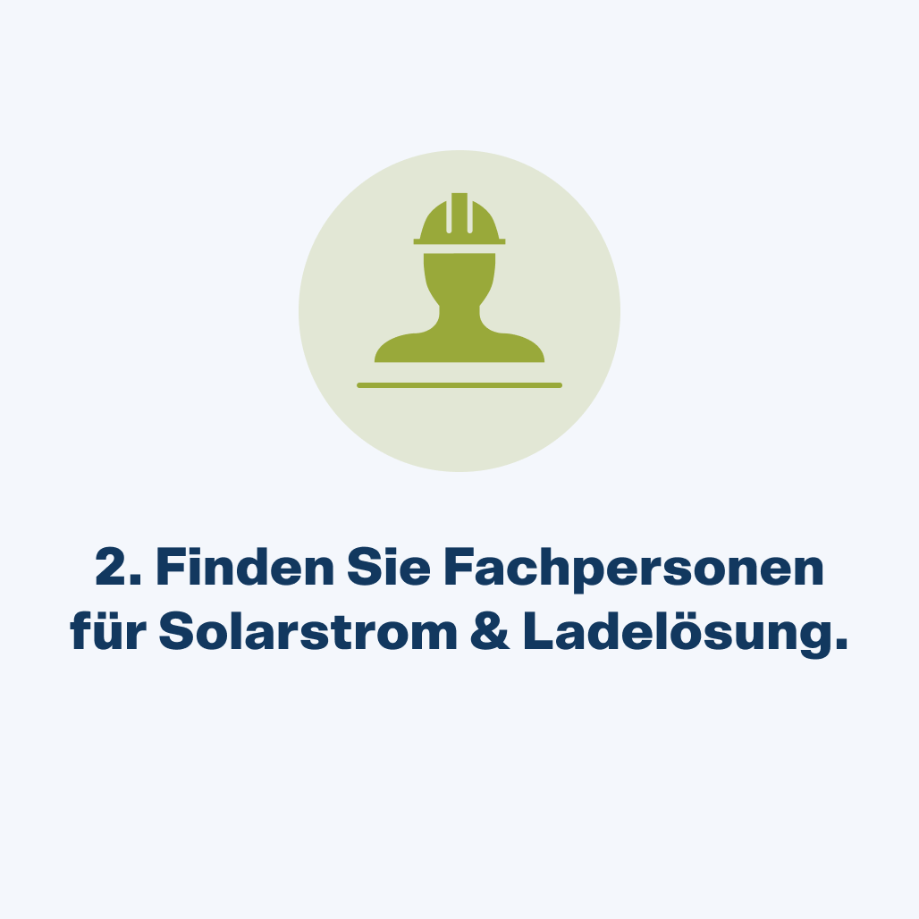 Finden Sie Fachpersonen für Solarstrom und Ladelösungen.