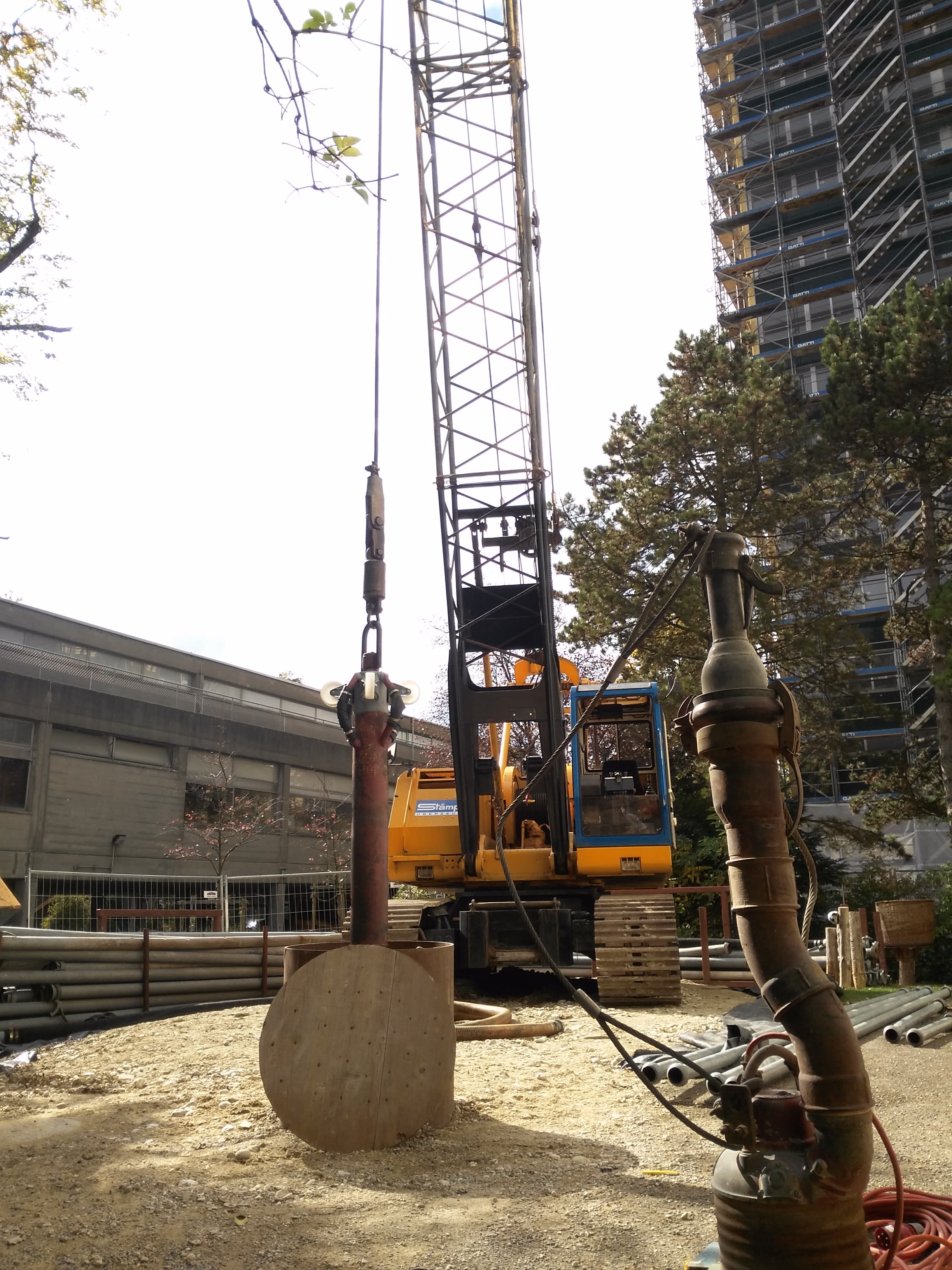 Foto di un cantiere nella città di Bienne