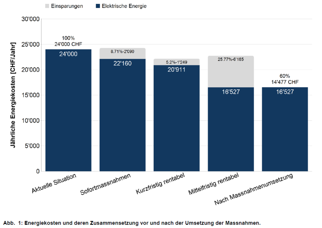 Metzgerei Mujo: Grafik Einsparungen