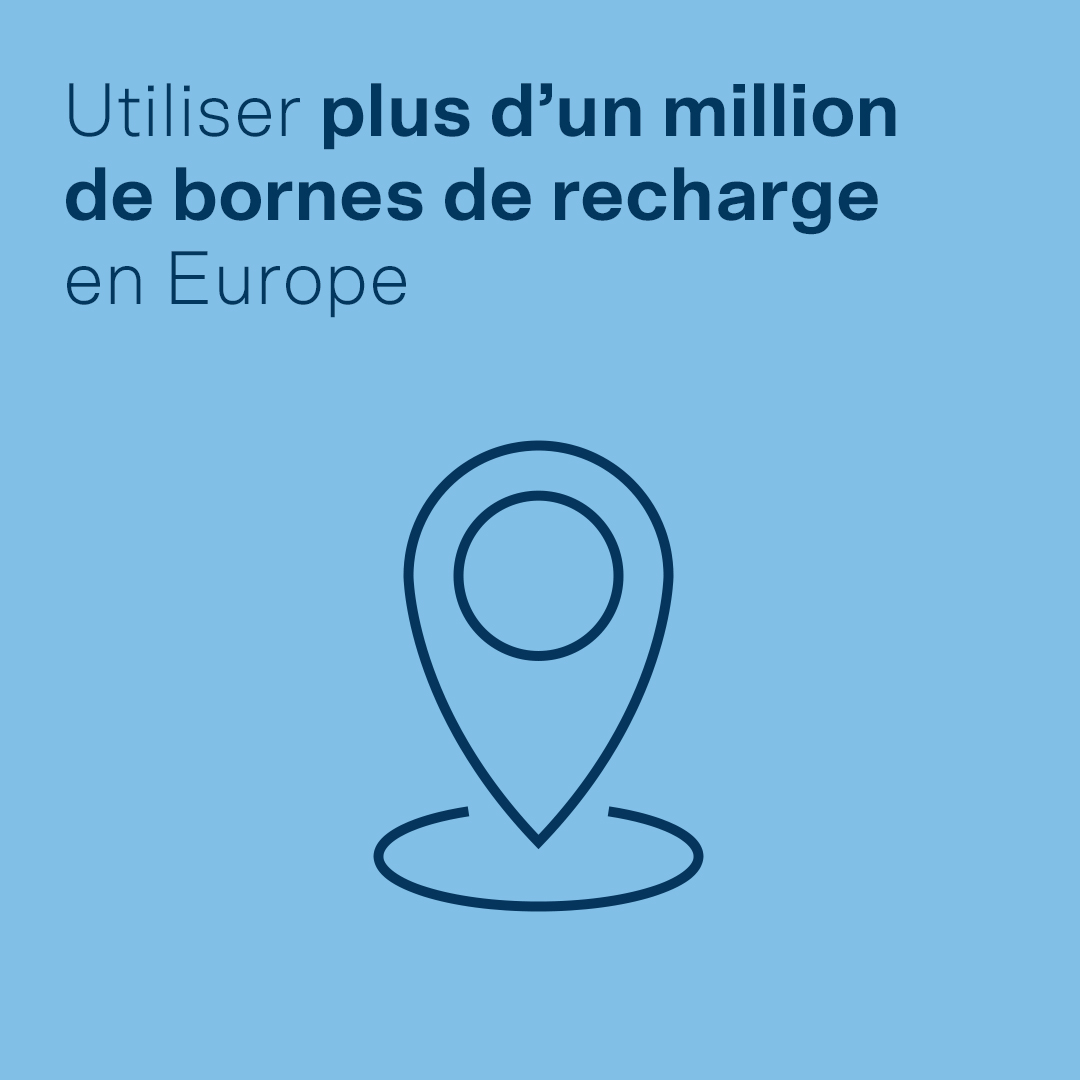 Utiliser plus d’un million de bornes de recharge en Europe