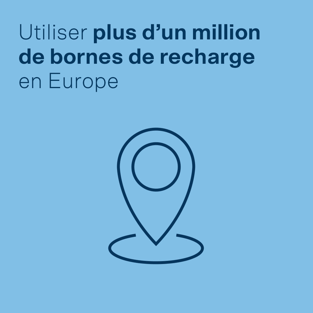 Utiliser plus d’un million de bornes de recharge en Europe