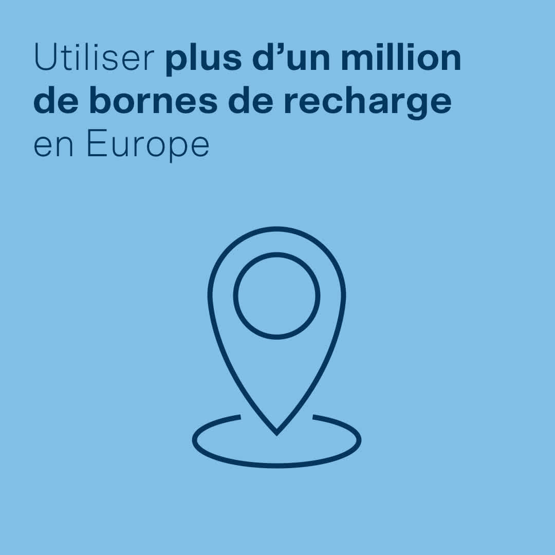 Utiliser plus d’un million de bornes de recharge en Europe
