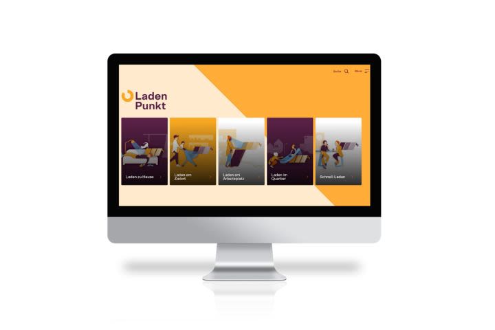 Desktopcomputer mit der geöffneten LadenPunkt Website