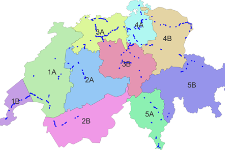 Abbildung 1 Zur Verfügung gestellt: 350 Lärmschutzwände unterteilt in 10 Lose (1A-5B)