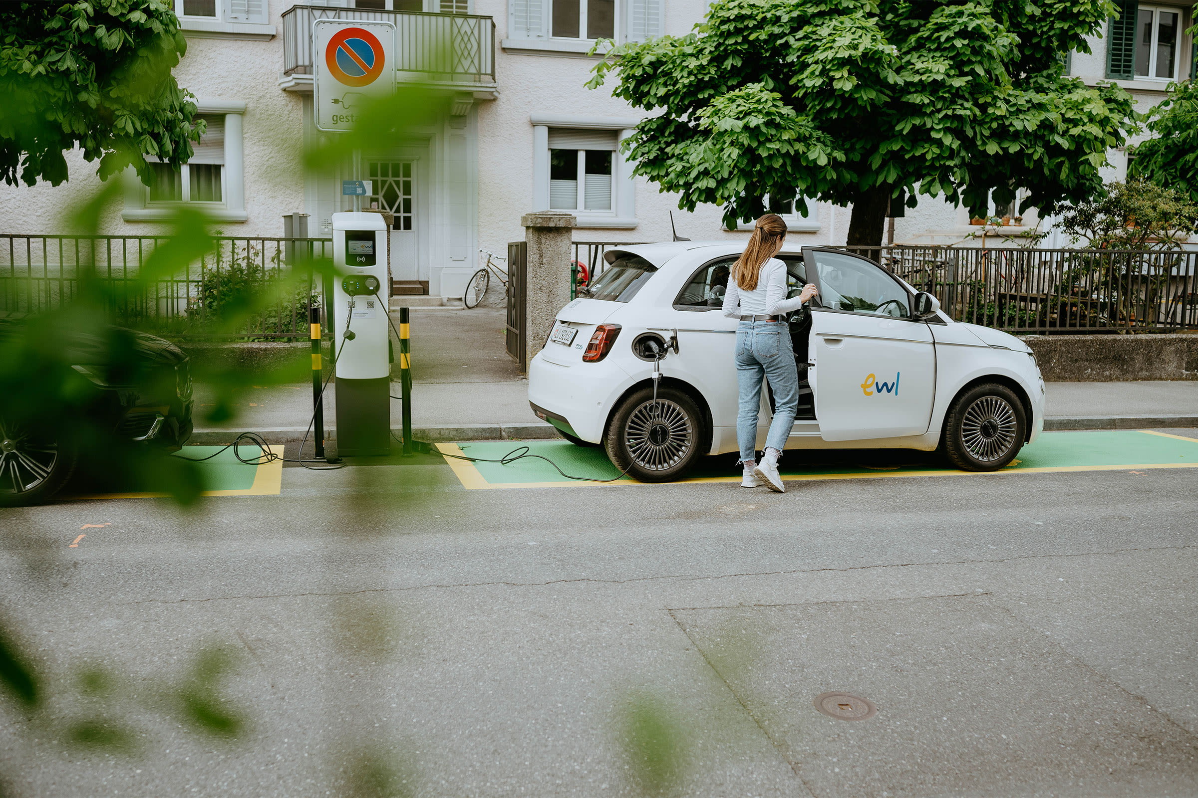 Ladestation in einem Quartier.