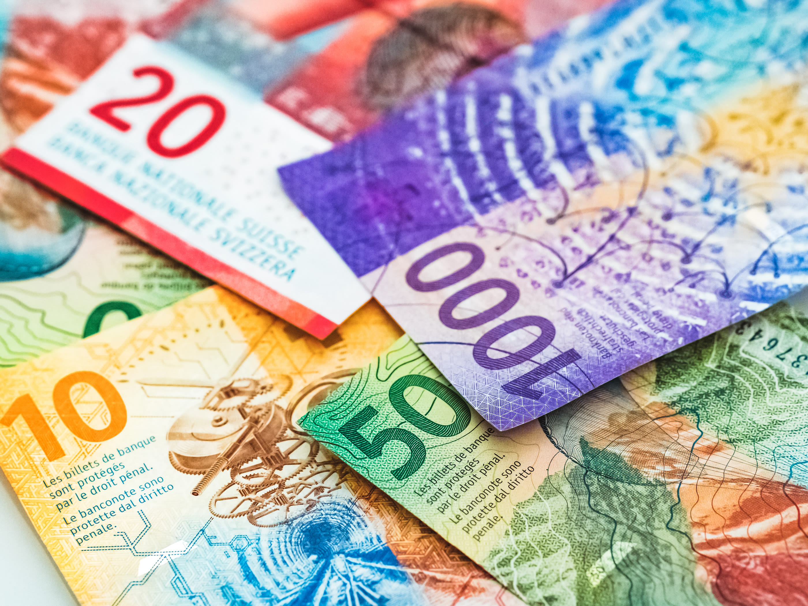 Billets de banque suisses.