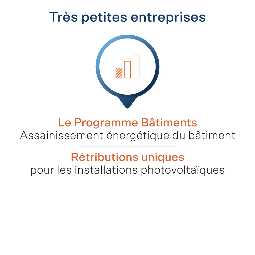 Subventions pour les microentreprises : Programme bâtiment et rétributions uniques
